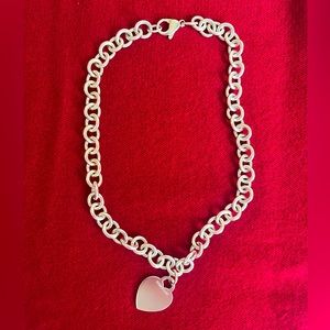 Tiffany & Co Sterling Silver Heart Tag Necklace